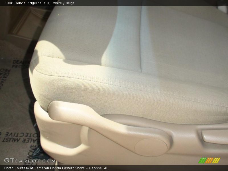 White / Beige 2008 Honda Ridgeline RTX