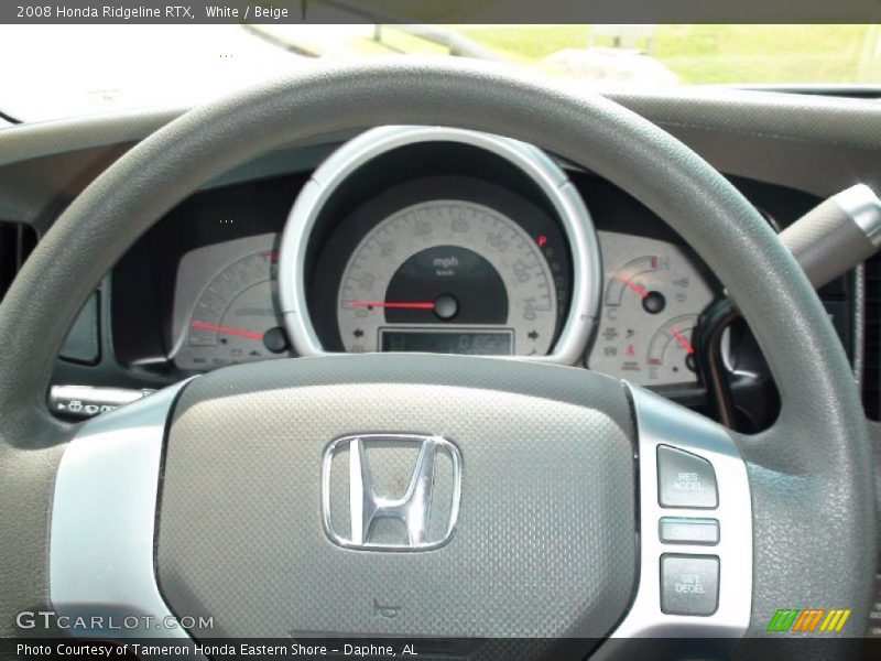 White / Beige 2008 Honda Ridgeline RTX