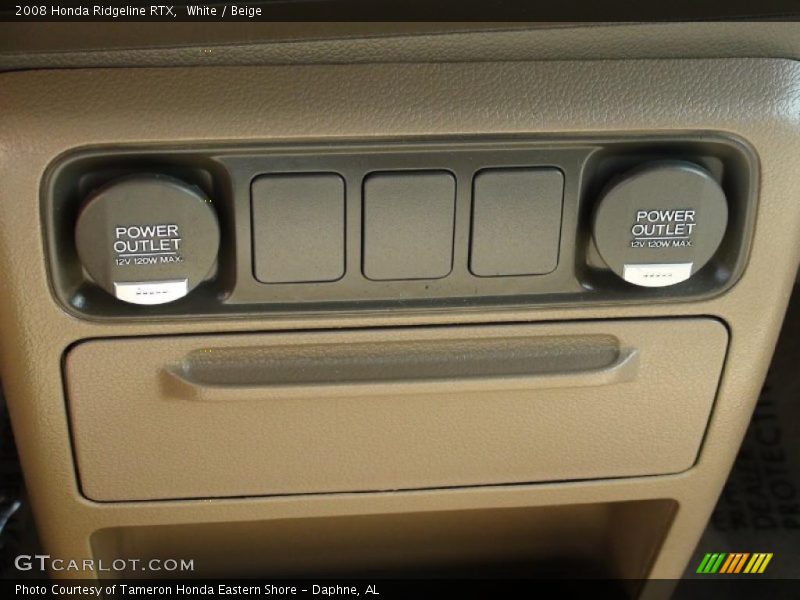 White / Beige 2008 Honda Ridgeline RTX