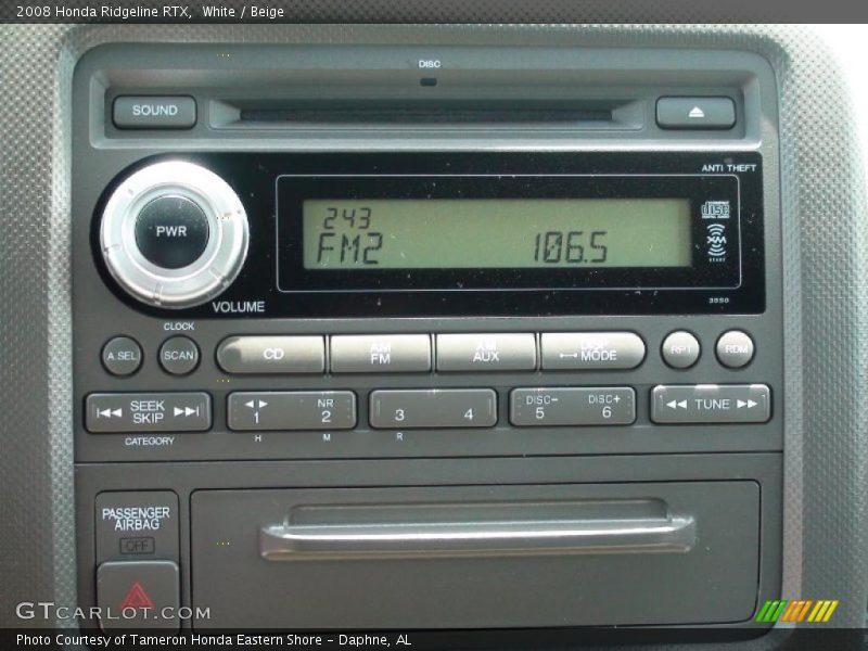 White / Beige 2008 Honda Ridgeline RTX