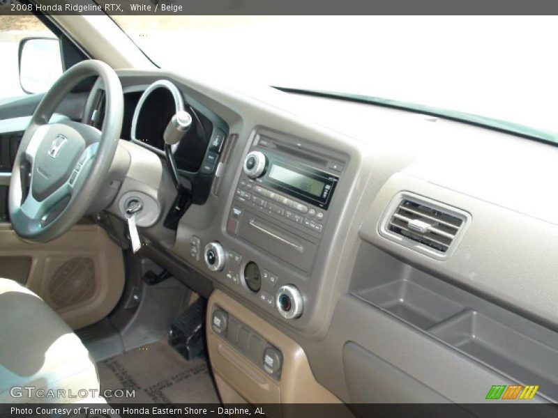 White / Beige 2008 Honda Ridgeline RTX