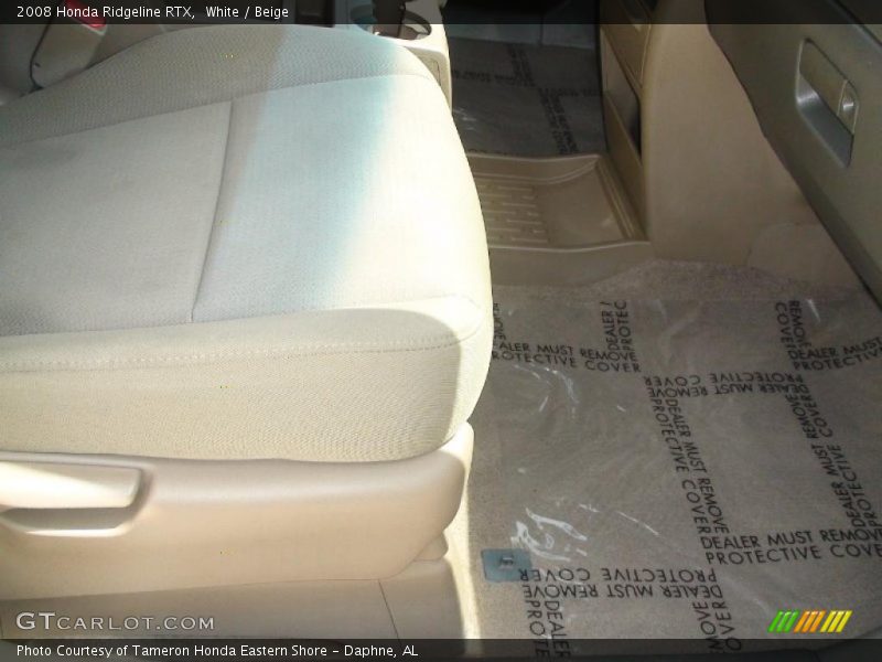 White / Beige 2008 Honda Ridgeline RTX