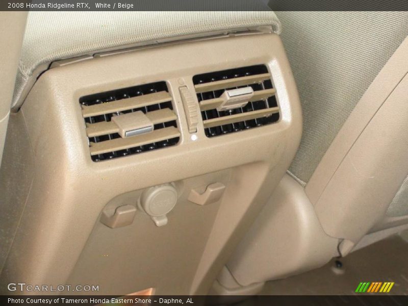 White / Beige 2008 Honda Ridgeline RTX