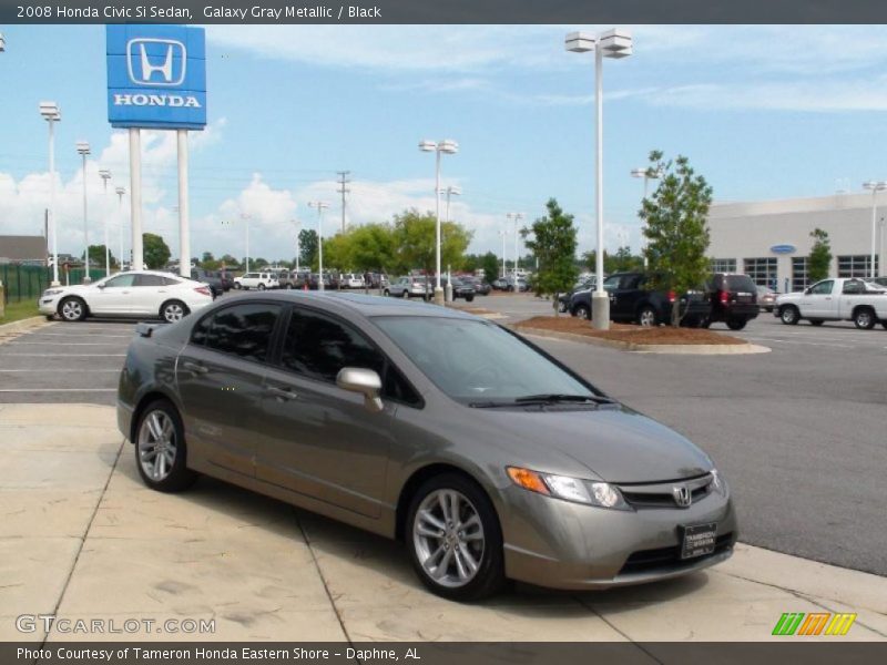 Galaxy Gray Metallic / Black 2008 Honda Civic Si Sedan