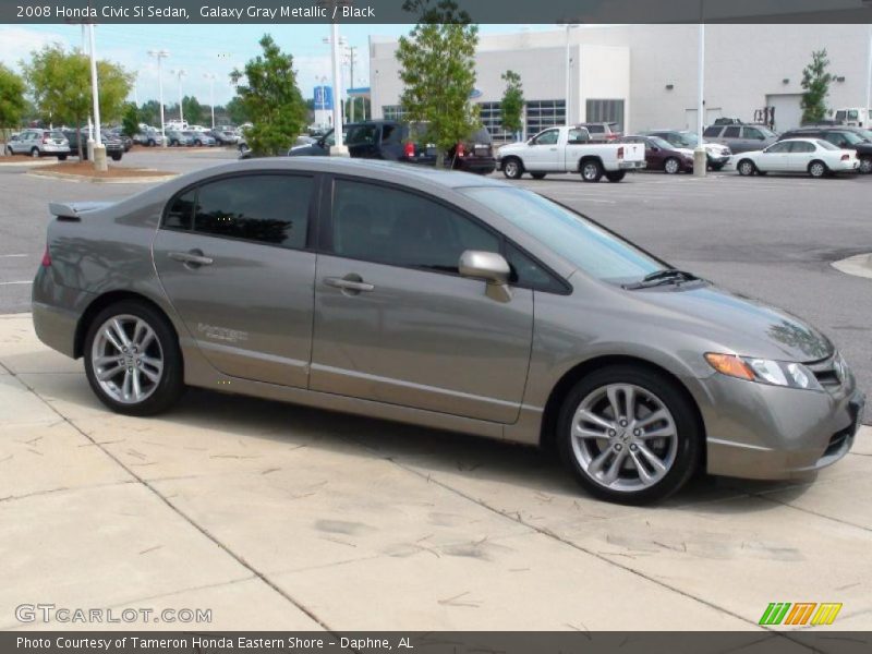 Galaxy Gray Metallic / Black 2008 Honda Civic Si Sedan