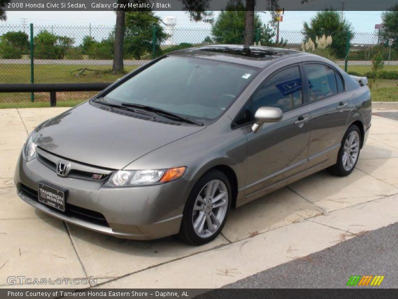 Galaxy Gray Metallic / Black 2008 Honda Civic Si Sedan
