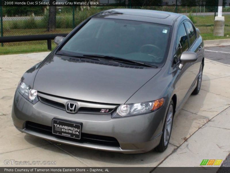 Galaxy Gray Metallic / Black 2008 Honda Civic Si Sedan