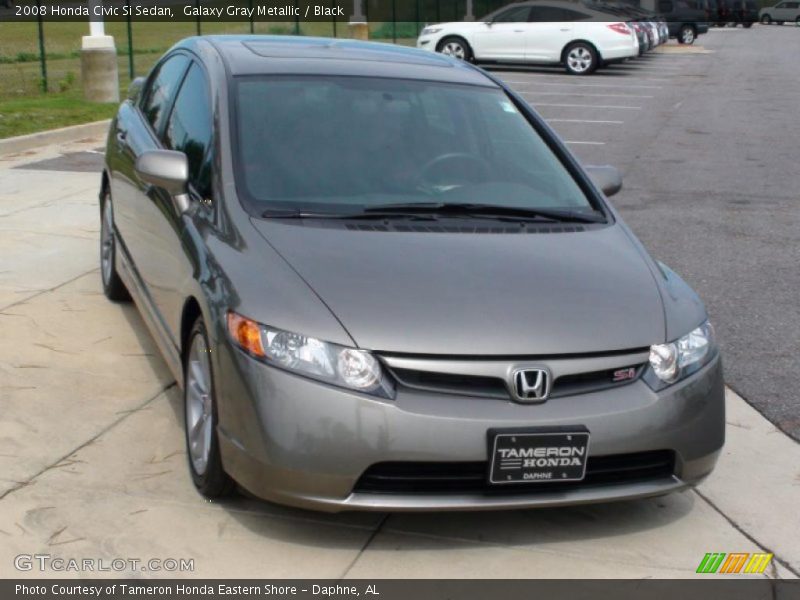 Galaxy Gray Metallic / Black 2008 Honda Civic Si Sedan
