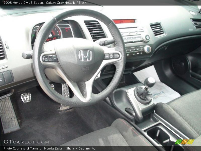Galaxy Gray Metallic / Black 2008 Honda Civic Si Sedan
