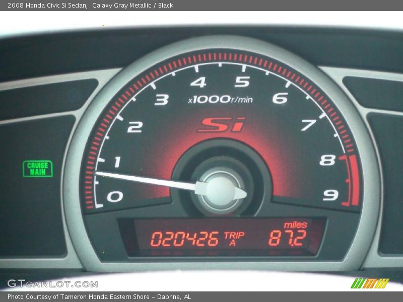 Galaxy Gray Metallic / Black 2008 Honda Civic Si Sedan