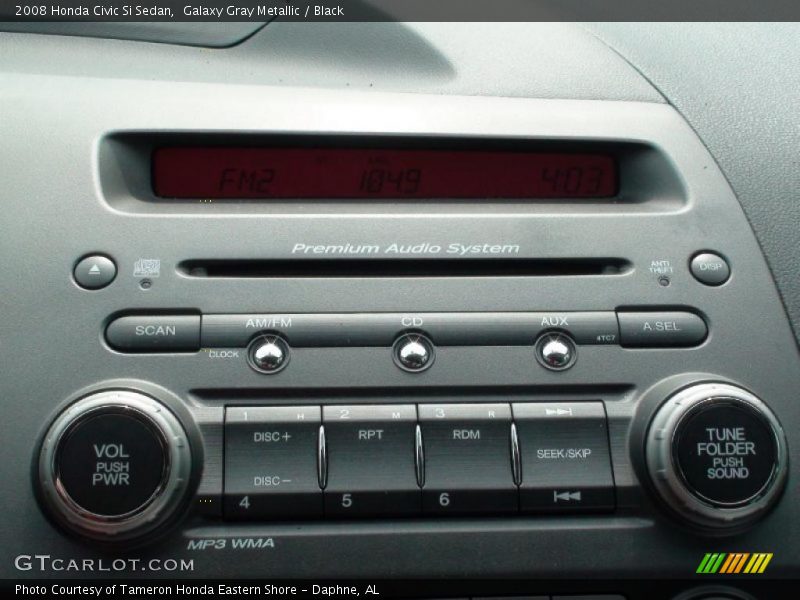 Galaxy Gray Metallic / Black 2008 Honda Civic Si Sedan
