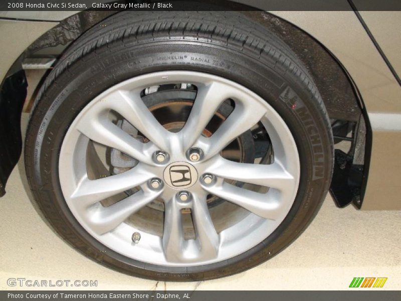 Galaxy Gray Metallic / Black 2008 Honda Civic Si Sedan