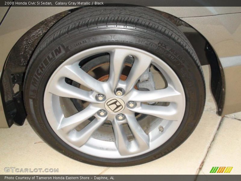 Galaxy Gray Metallic / Black 2008 Honda Civic Si Sedan