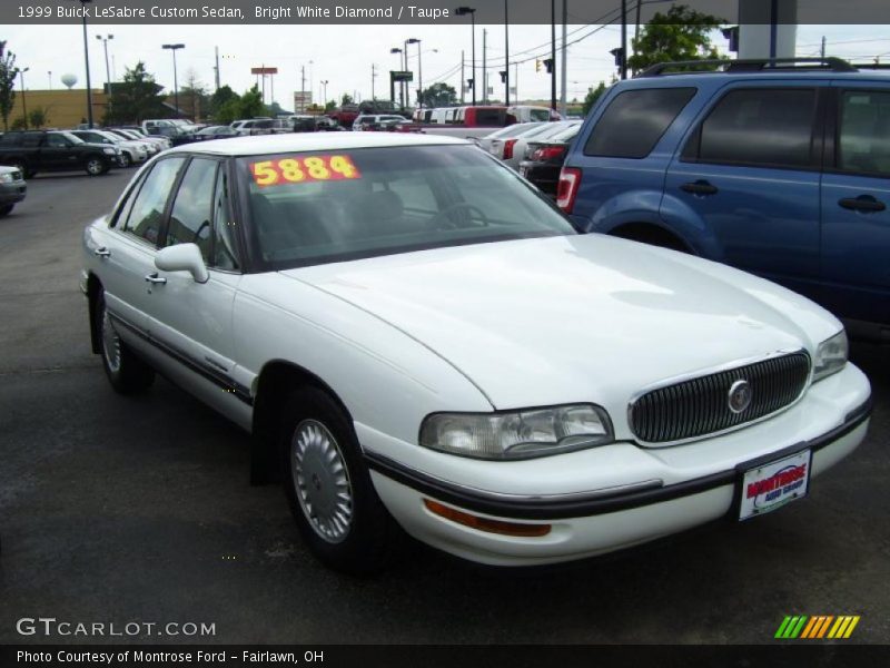 Bright White Diamond / Taupe 1999 Buick LeSabre Custom Sedan