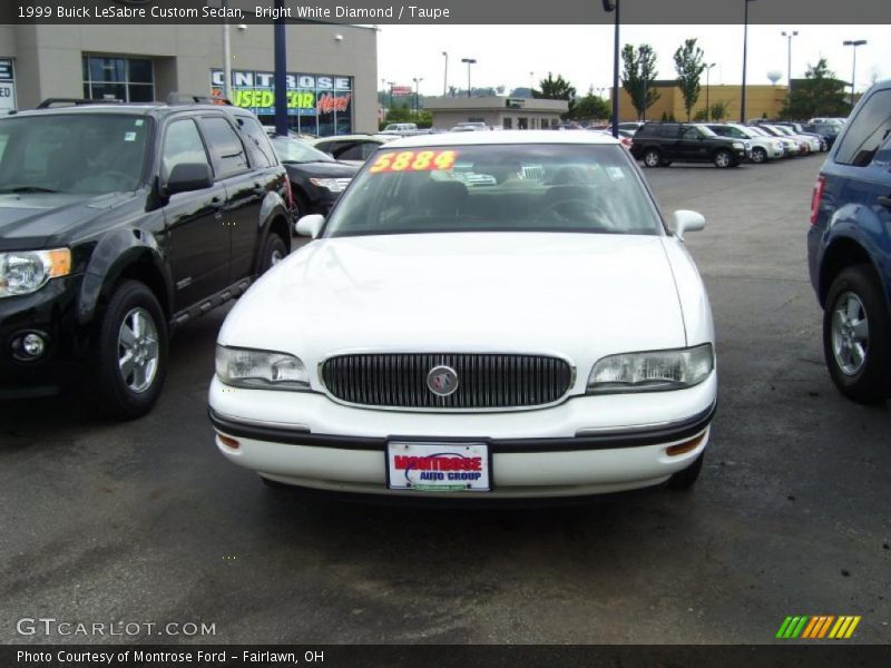 Bright White Diamond / Taupe 1999 Buick LeSabre Custom Sedan