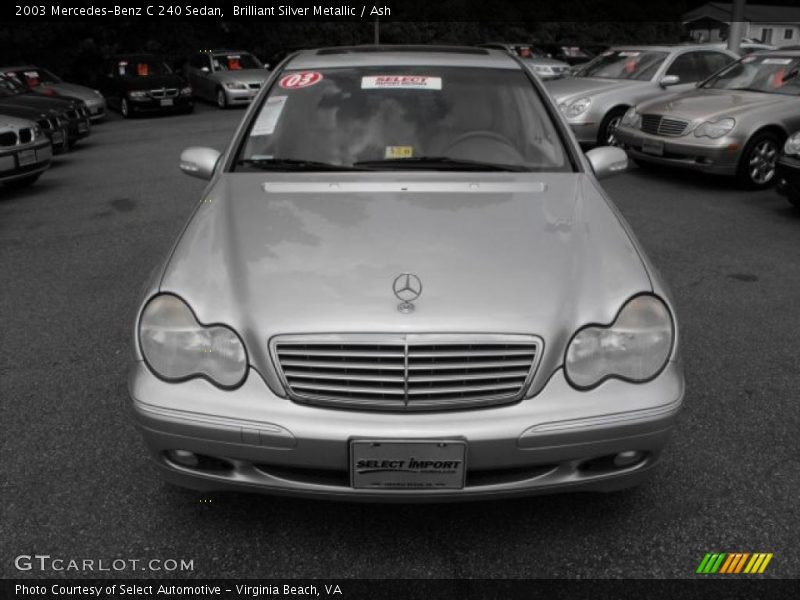 Brilliant Silver Metallic / Ash 2003 Mercedes-Benz C 240 Sedan