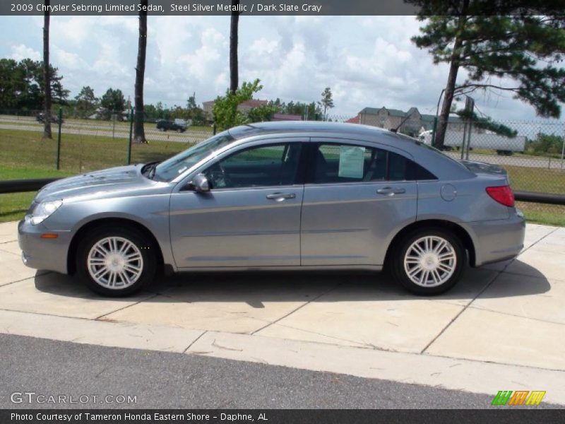 Steel Silver Metallic / Dark Slate Gray 2009 Chrysler Sebring Limited Sedan