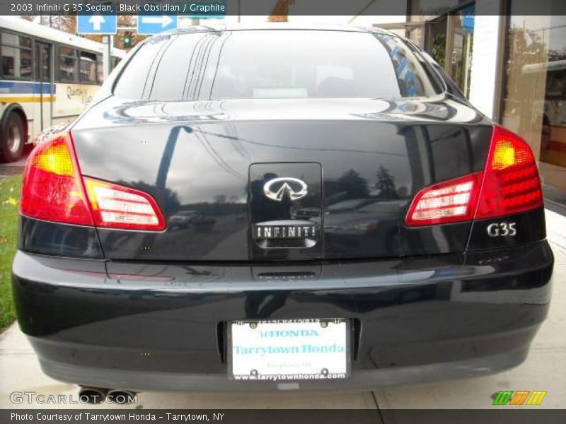 Black Obsidian / Graphite 2003 Infiniti G 35 Sedan