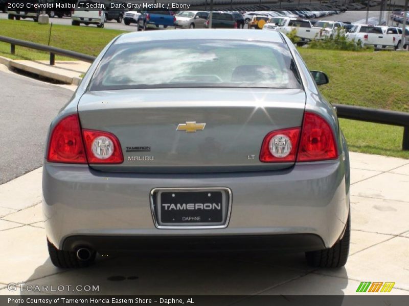 Dark Gray Metallic / Ebony 2009 Chevrolet Malibu LT Sedan