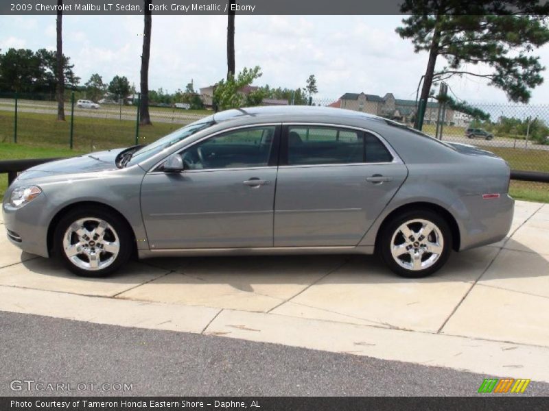 Dark Gray Metallic / Ebony 2009 Chevrolet Malibu LT Sedan