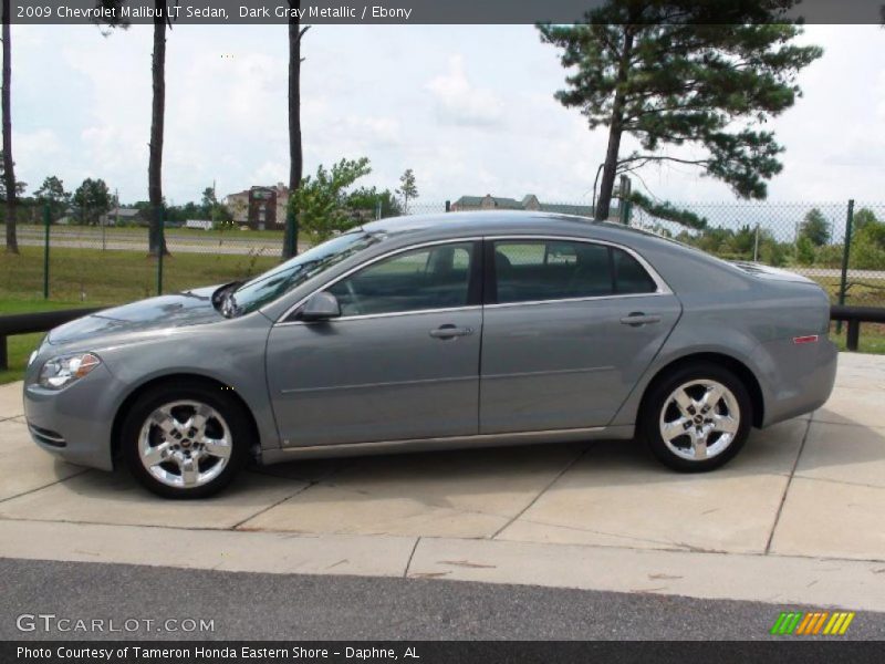 Dark Gray Metallic / Ebony 2009 Chevrolet Malibu LT Sedan