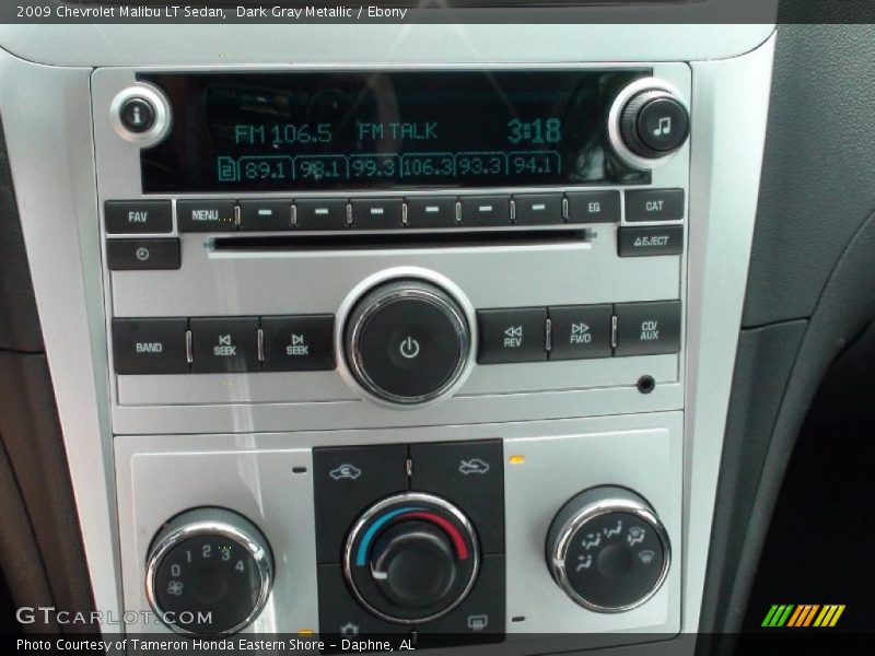 Dark Gray Metallic / Ebony 2009 Chevrolet Malibu LT Sedan