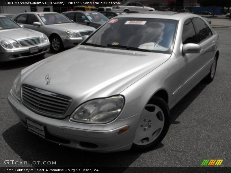 Brilliant Silver Metallic / Charcoal 2001 Mercedes-Benz S 600 Sedan