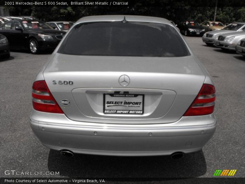 Brilliant Silver Metallic / Charcoal 2001 Mercedes-Benz S 600 Sedan