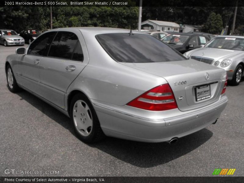 Brilliant Silver Metallic / Charcoal 2001 Mercedes-Benz S 600 Sedan