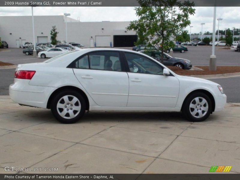 Powder White Pearl / Camel 2009 Hyundai Sonata GLS