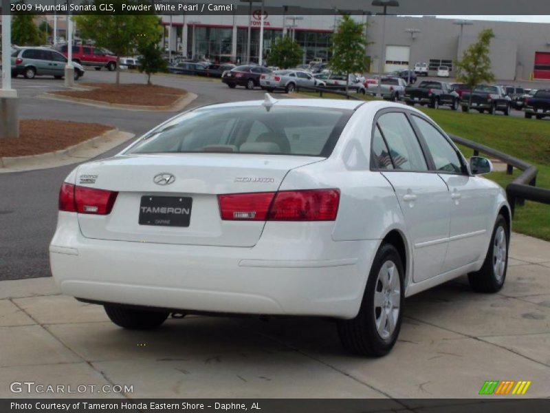 Powder White Pearl / Camel 2009 Hyundai Sonata GLS