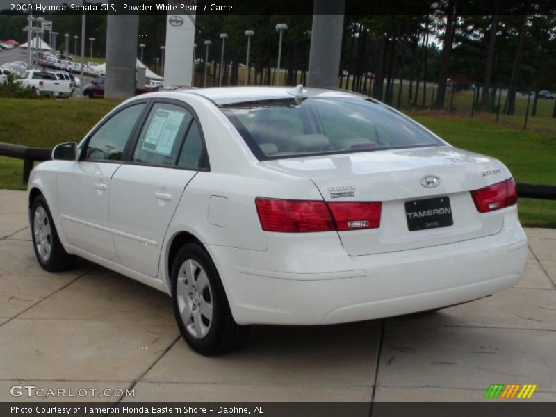 Powder White Pearl / Camel 2009 Hyundai Sonata GLS
