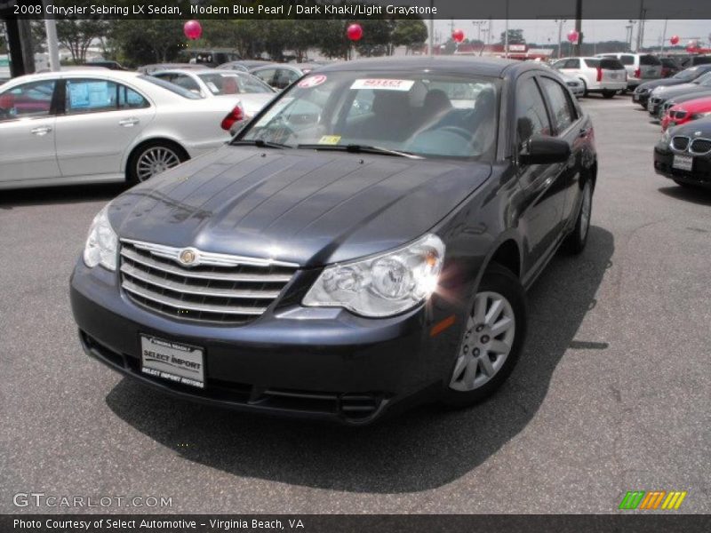Modern Blue Pearl / Dark Khaki/Light Graystone 2008 Chrysler Sebring LX Sedan