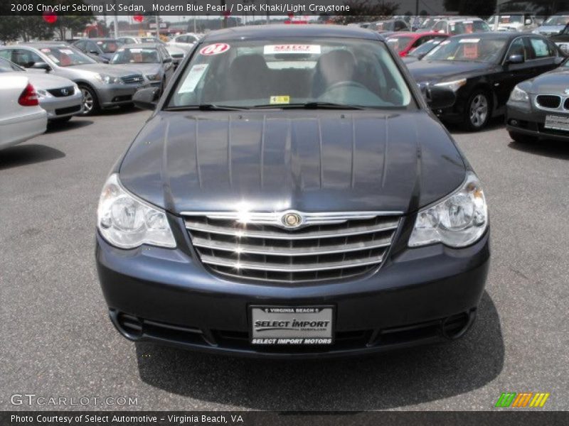 Modern Blue Pearl / Dark Khaki/Light Graystone 2008 Chrysler Sebring LX Sedan