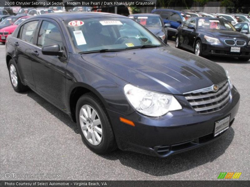 Modern Blue Pearl / Dark Khaki/Light Graystone 2008 Chrysler Sebring LX Sedan
