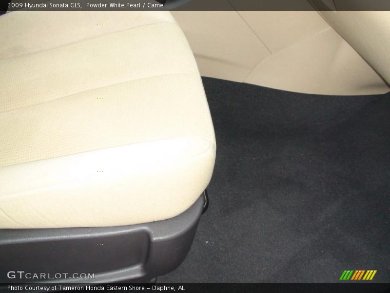 Powder White Pearl / Camel 2009 Hyundai Sonata GLS