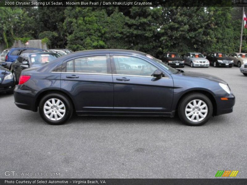 Modern Blue Pearl / Dark Khaki/Light Graystone 2008 Chrysler Sebring LX Sedan