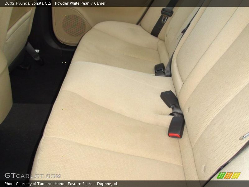 Powder White Pearl / Camel 2009 Hyundai Sonata GLS