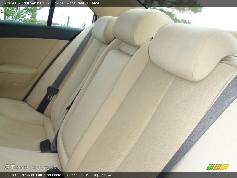 Powder White Pearl / Camel 2009 Hyundai Sonata GLS