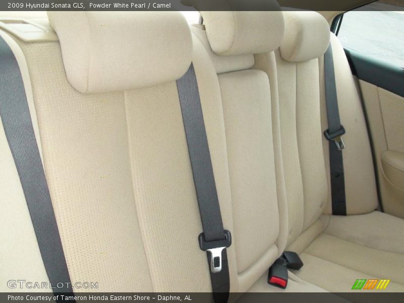 Powder White Pearl / Camel 2009 Hyundai Sonata GLS