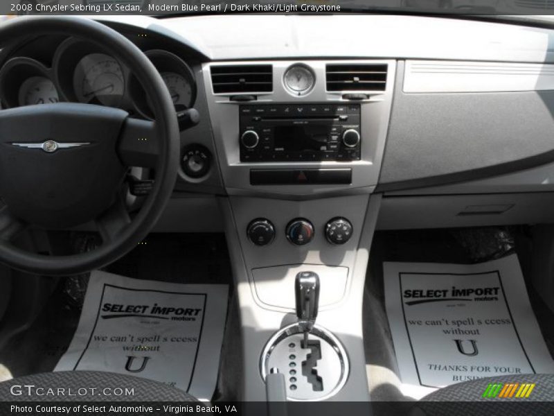 Modern Blue Pearl / Dark Khaki/Light Graystone 2008 Chrysler Sebring LX Sedan