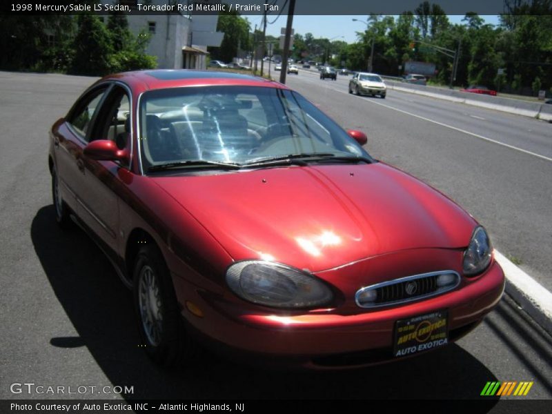 Toreador Red Metallic / Prairie Tan 1998 Mercury Sable LS Sedan