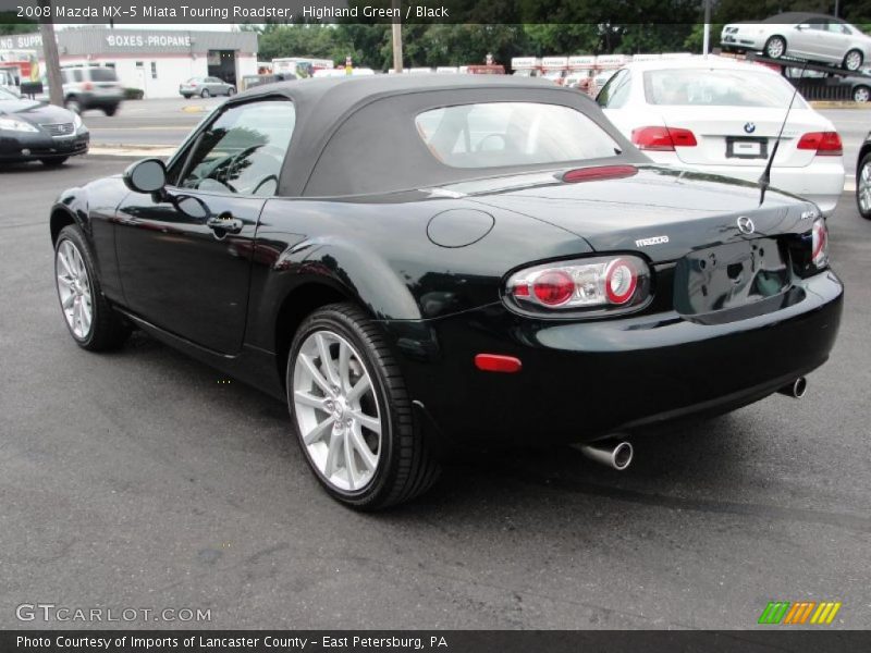 Highland Green / Black 2008 Mazda MX-5 Miata Touring Roadster