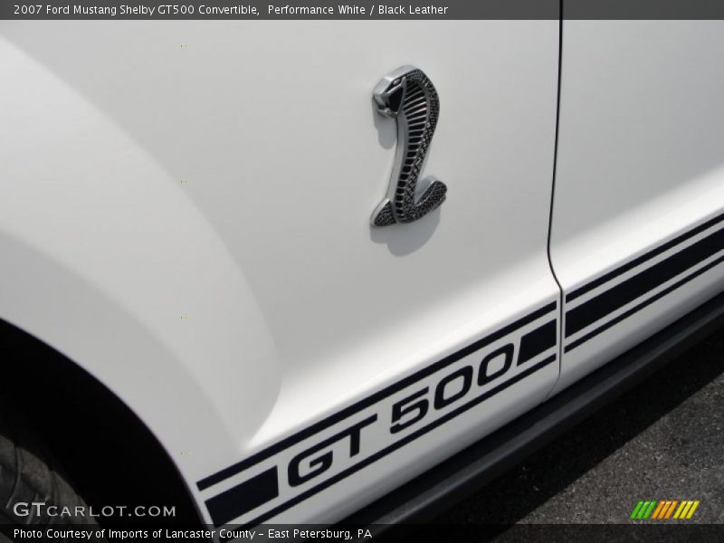 Performance White / Black Leather 2007 Ford Mustang Shelby GT500 Convertible