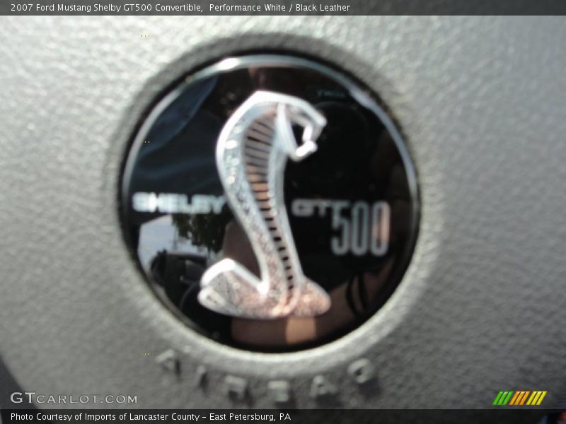 Performance White / Black Leather 2007 Ford Mustang Shelby GT500 Convertible