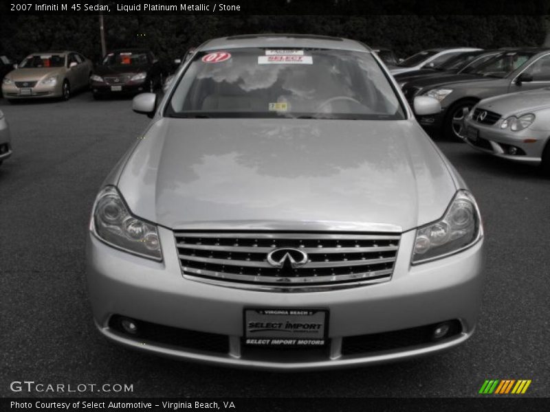 Liquid Platinum Metallic / Stone 2007 Infiniti M 45 Sedan