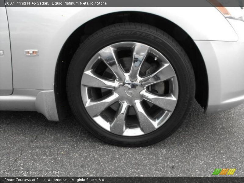 Liquid Platinum Metallic / Stone 2007 Infiniti M 45 Sedan