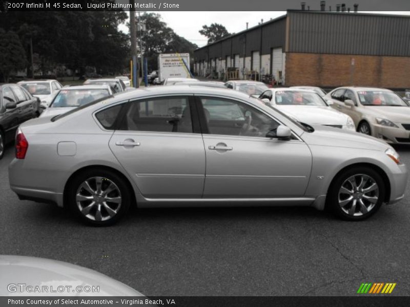 Liquid Platinum Metallic / Stone 2007 Infiniti M 45 Sedan
