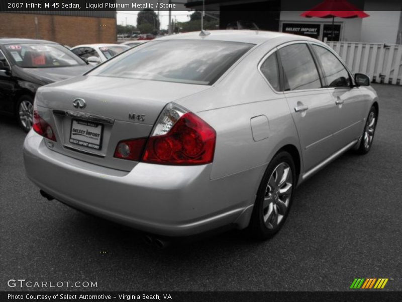 Liquid Platinum Metallic / Stone 2007 Infiniti M 45 Sedan