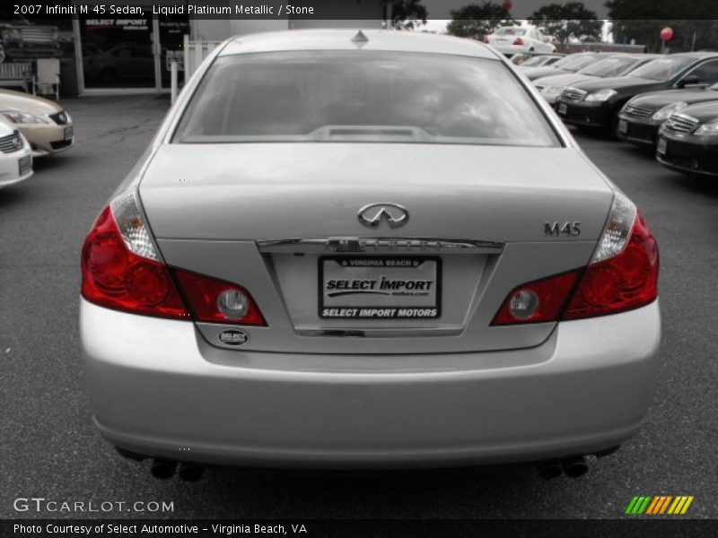 Liquid Platinum Metallic / Stone 2007 Infiniti M 45 Sedan